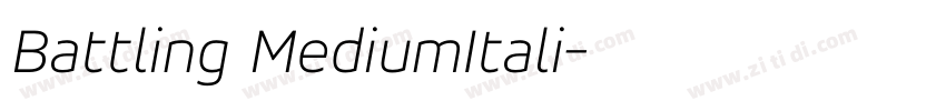 Battling MediumItali字体转换
